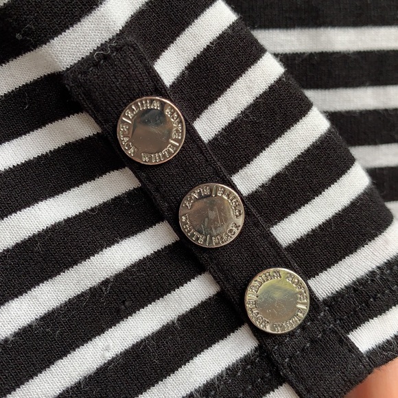 Black and white stripe off the shoulder 3/4 sleeve - Picture 6 of 6